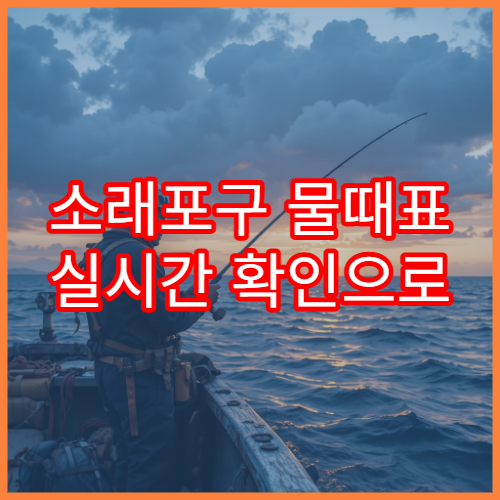 소래포구 물때표 실시간 확인으로 오늘 해루질 가능한 시간 정리