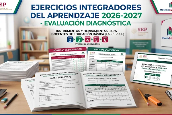 Ejercicios Integradores del Aprendizaje EIA 2026-2027 SEP materiales por fase en PDF y formatos FRV Excel