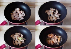 Đổ cánh gà vào chảo, xào đến khi chuyển màu hơi vàng. Đổ hành, ớt vào chảo, đảo khoảng 3 phút thì đổ 1/2 bát nước vào. Tiếp tục xào cánh gà tới khi hơi quắt lại và chuyển màu nâu vàng thì đổ rượu vào. Đổ bát nước sốt gồm mắm, nước tương, tương cà chua đã chuẩn bị vào chảo cánh gà rồi dùng đũa trộn đều. Đổ bắp hột vào chảo, tiếp tục xào.