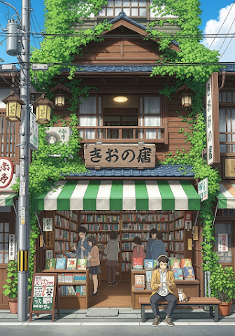 Quaint Japanese Bookstore