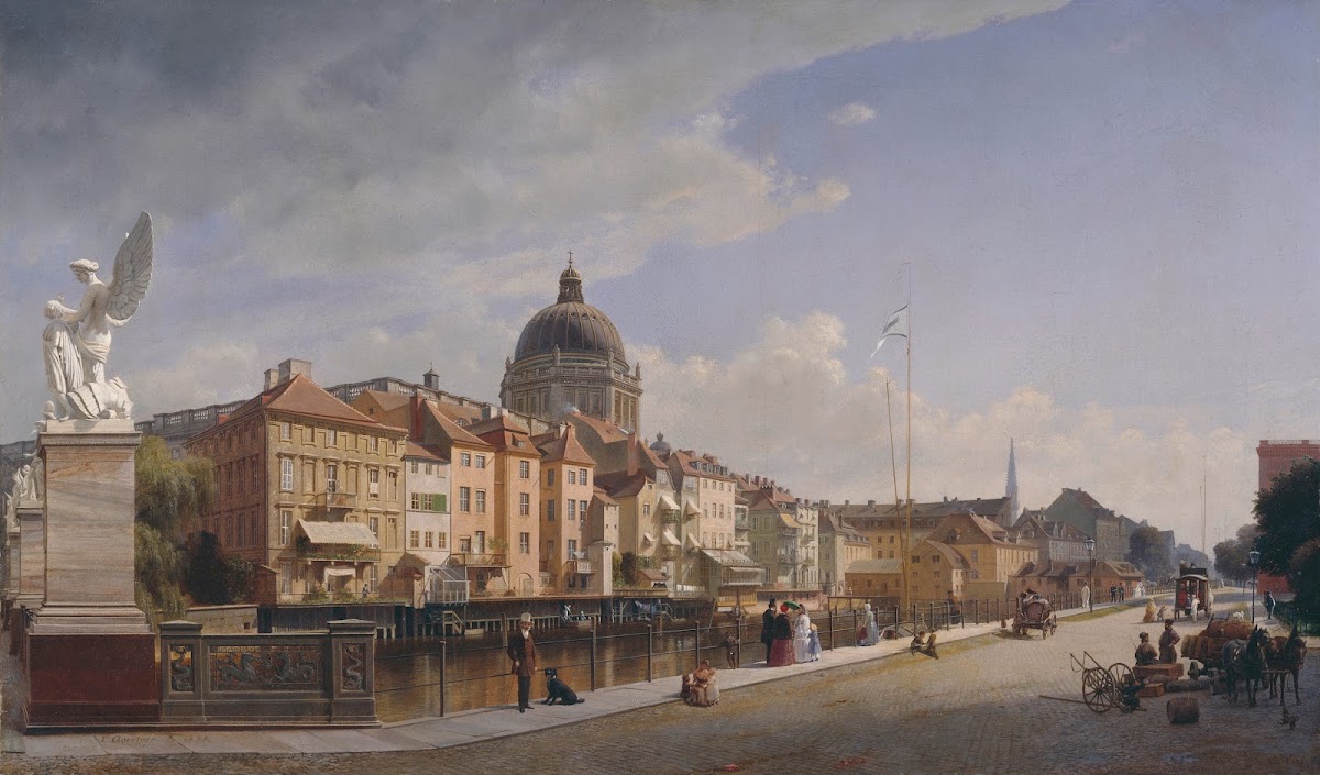 Rear view of the Houses at Schloßfreiheit 1855