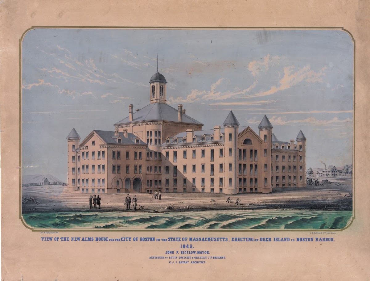 View of the new alms house for the city of Boston in the state of Massachusetts