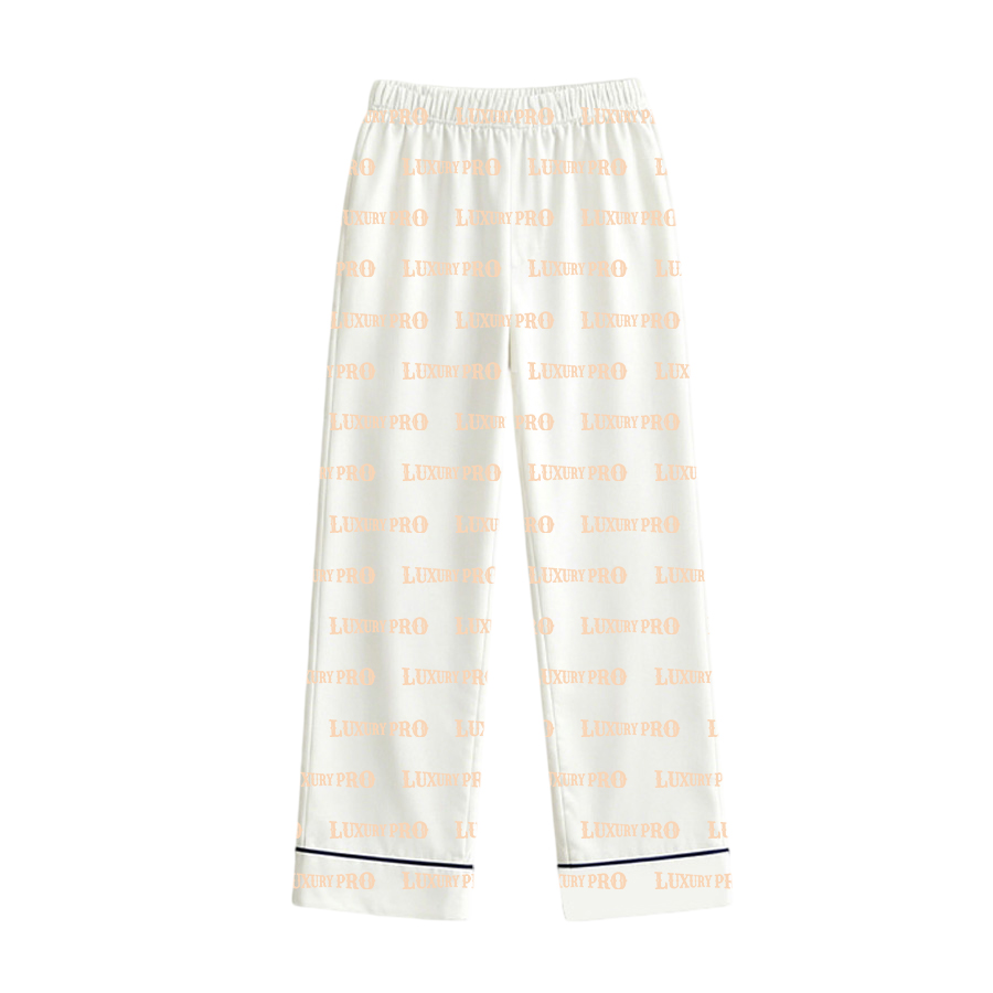 AOP TRB Satin pajama pants with piping