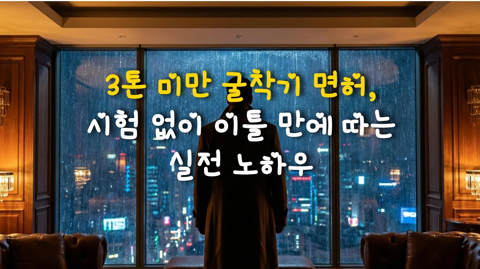 3톤 미만 굴착기 면허, 시험 없이 이틀 만에 따는 실전 노하우