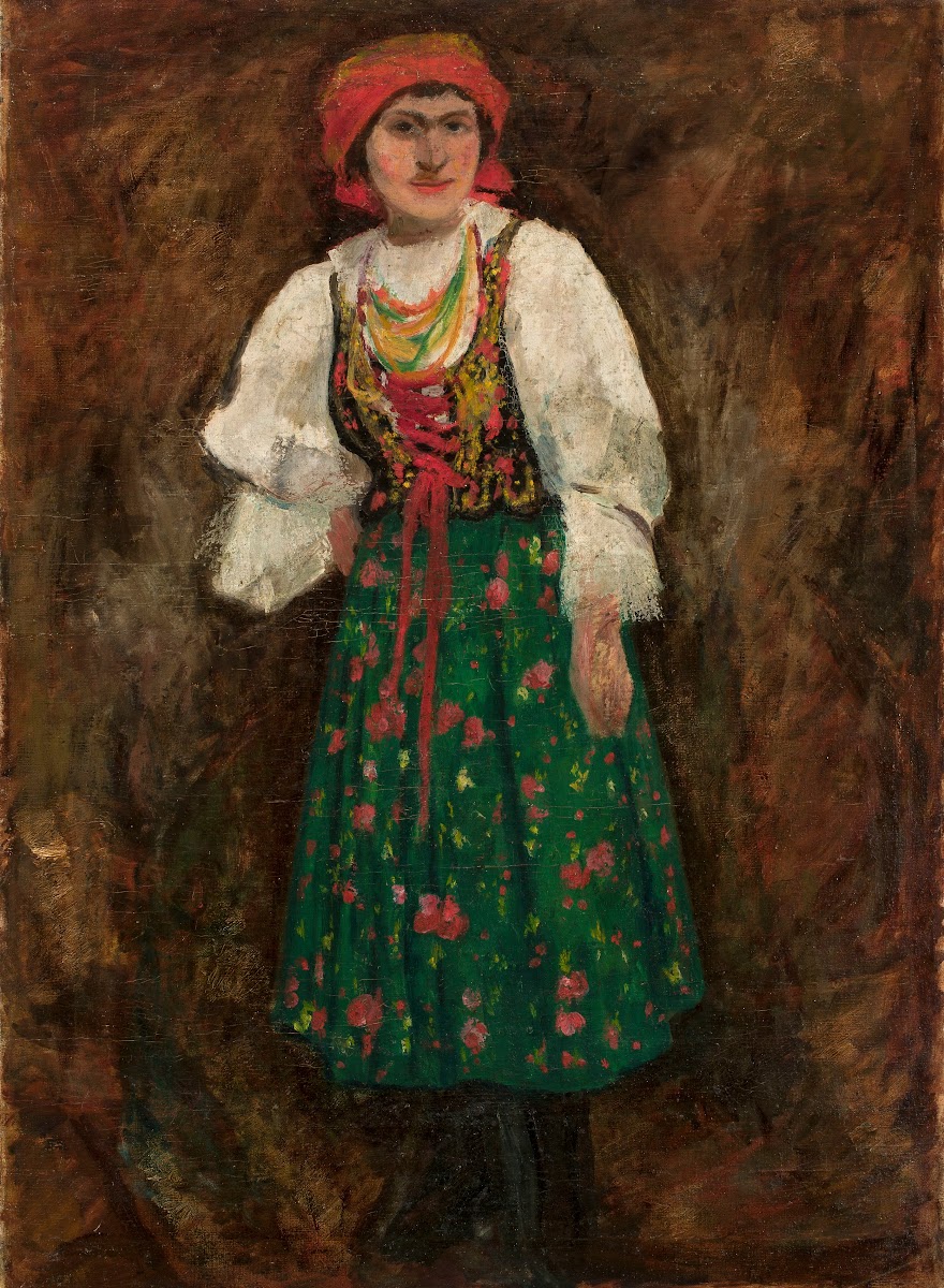 Woman in a Kraków folk costume 1906