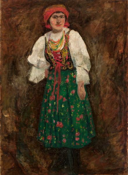 Woman in a Kraków folk costume 1906