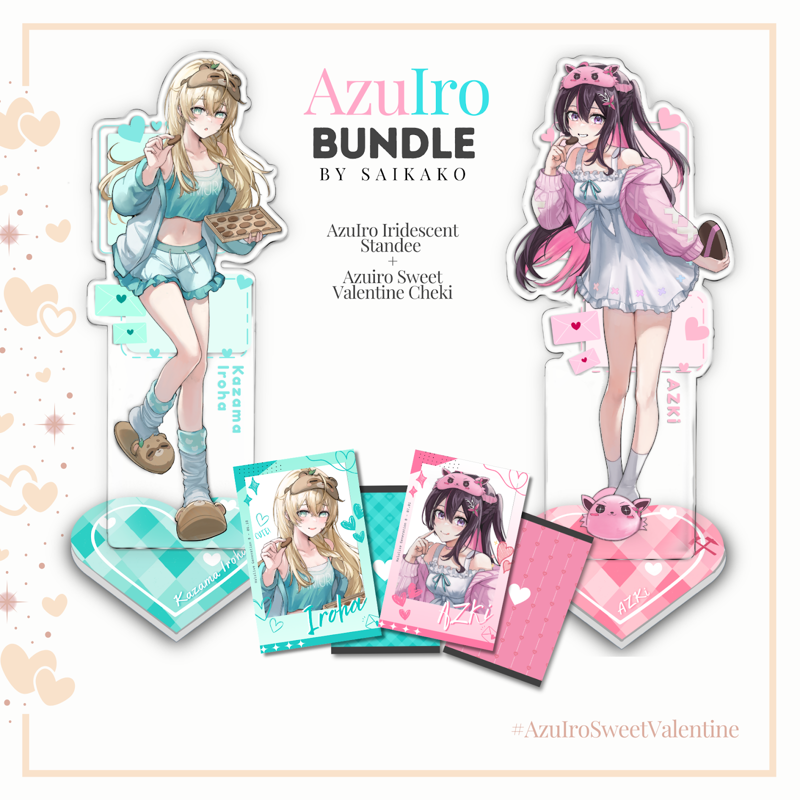 Azuiro Sweet Valentine Merch Bundles by Saikako