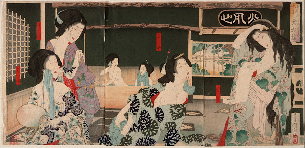 Summer Women Bathing at the Daishōrō 1883