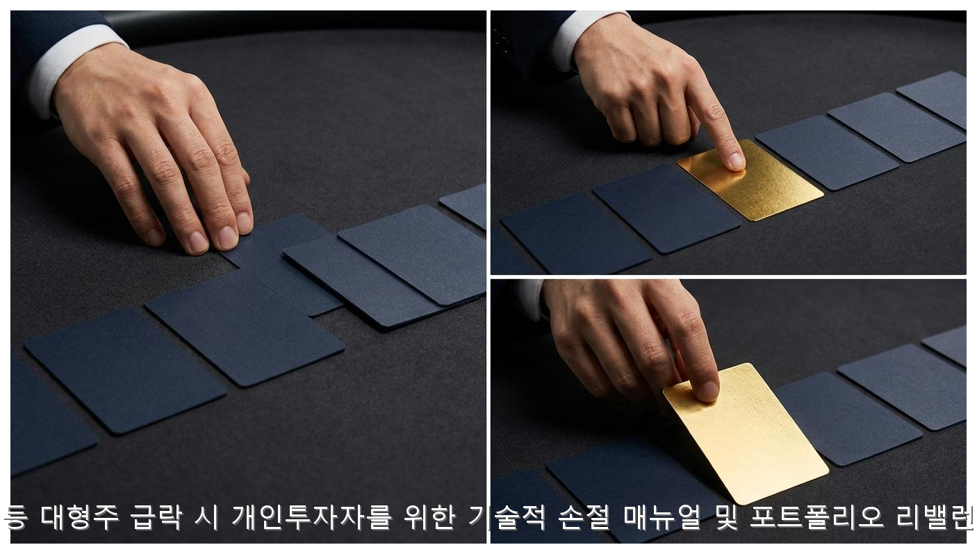 삼성전자 등 대형주 급락 시 개인투자자를 위한 기술적 손절 매뉴얼 및 포트폴리오 리밸런싱 가이드 핵심 안내 및 분석 인포그래픽 (6)