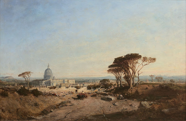 Vue de Rome et de larrivée vers le Vatican