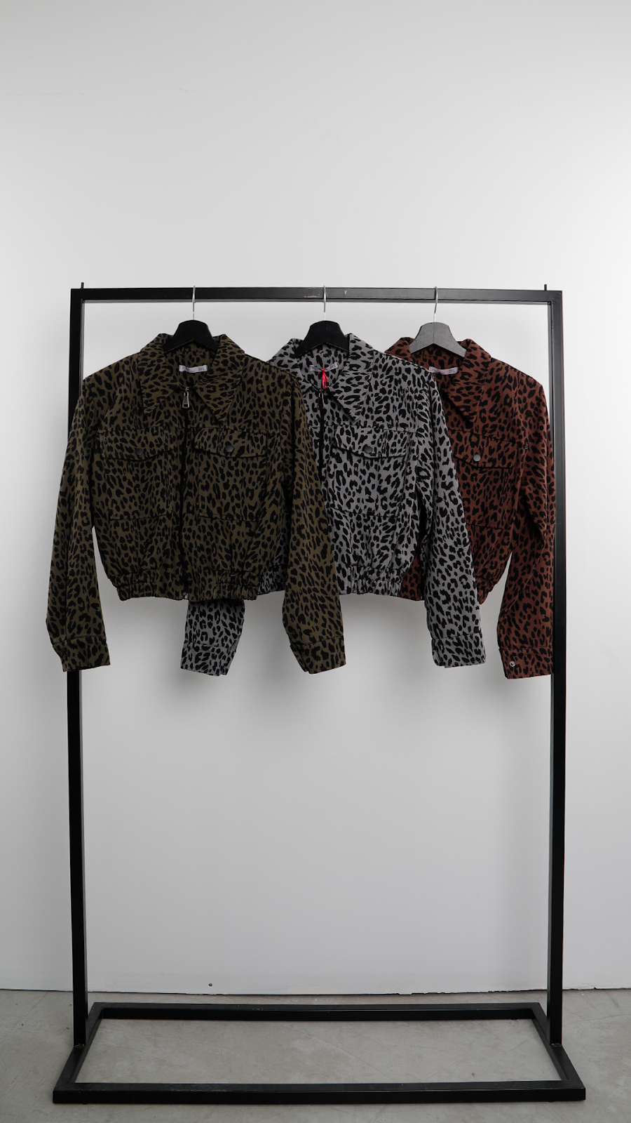LEOPAR DESEN GABARDİN BOMBER CEKET