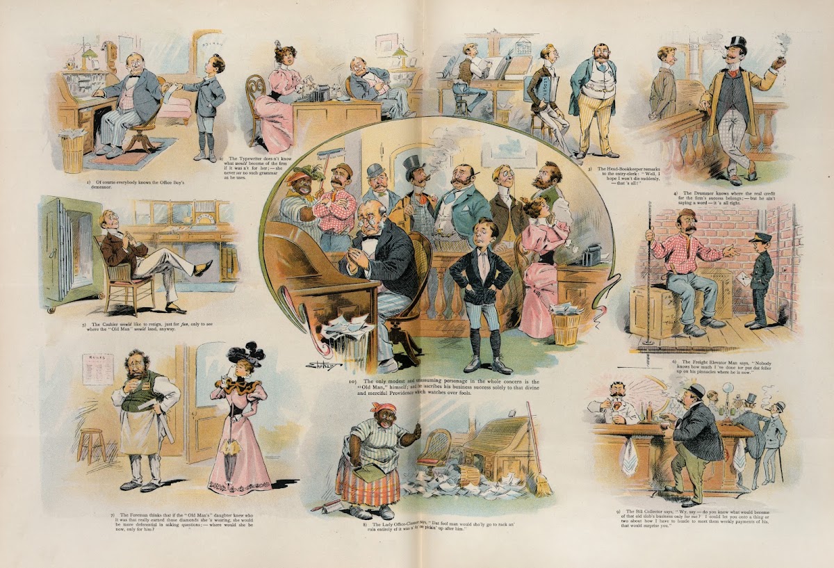 A few snap shots at the powers that be in the average commercial house 1897