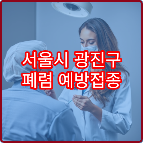 서울시 광진구 폐렴 예방접종 가능한 병원과 고령자 접종 정보