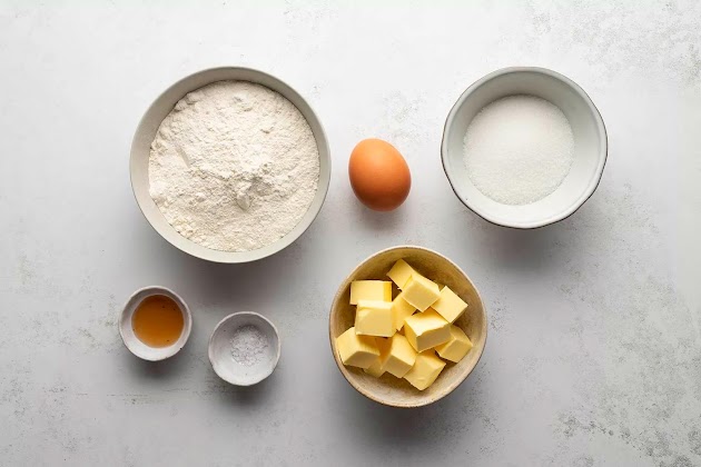 Ingredienti per la base della crostata