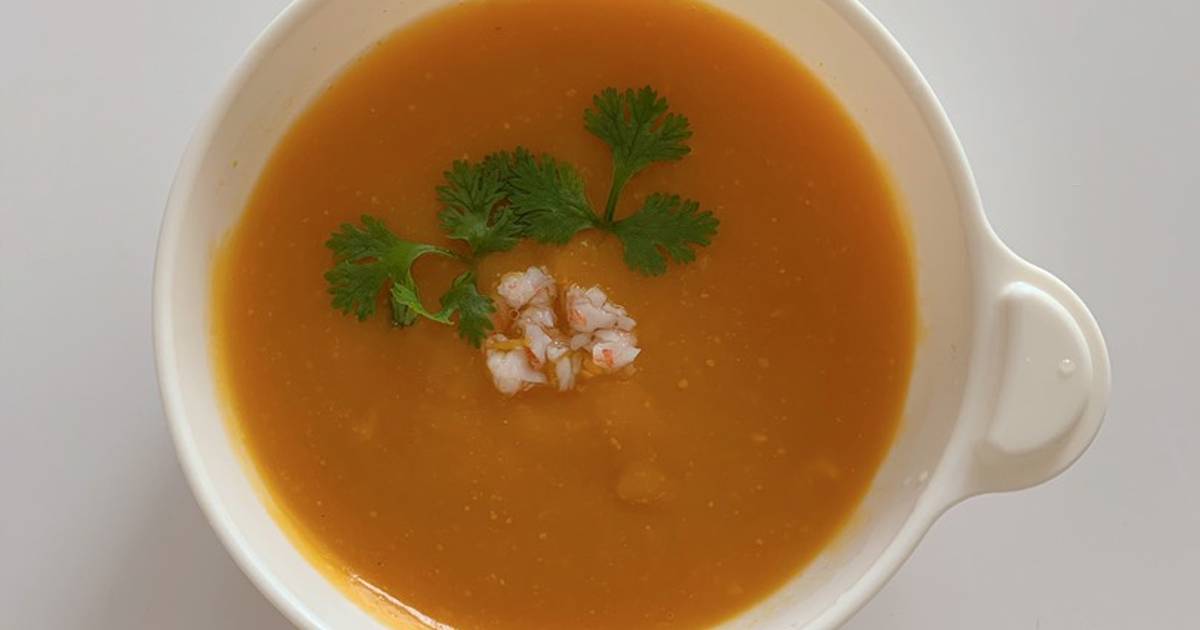 Soup bí đỏ tôm ngô ngọt