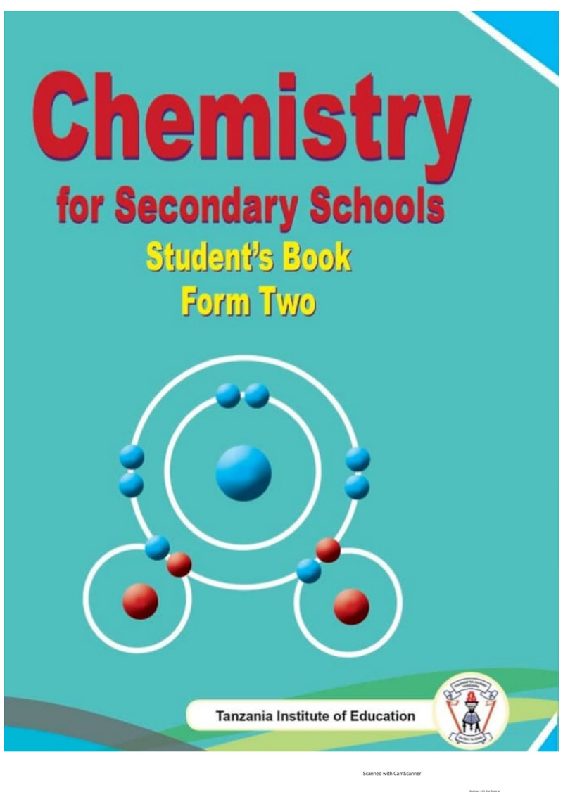Form Two Chemistry Tie Book New Syllabus For Tanzanian Secondary Schools
