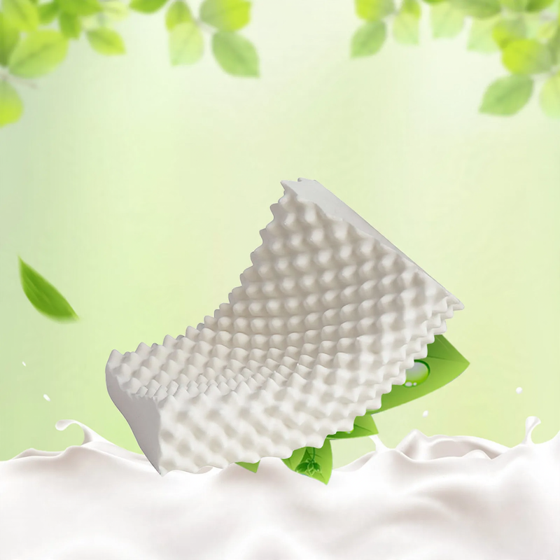 Natural latex neck pillow with massage structure