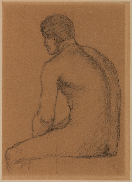 Homme assis nu de dos 1867 1869