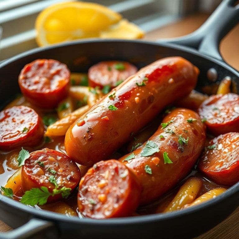 Easy One-Pan Honey Garlic Kielbasa Dinner Recipe: Quick & Delicious Comfort Food finished