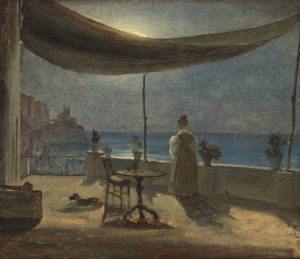 A Terrace in Amalfi in Moonlight 1834