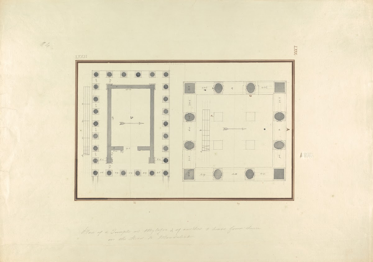 Plan of a Temple at Mylasa and of Another Three Hours from Thence on the Road to