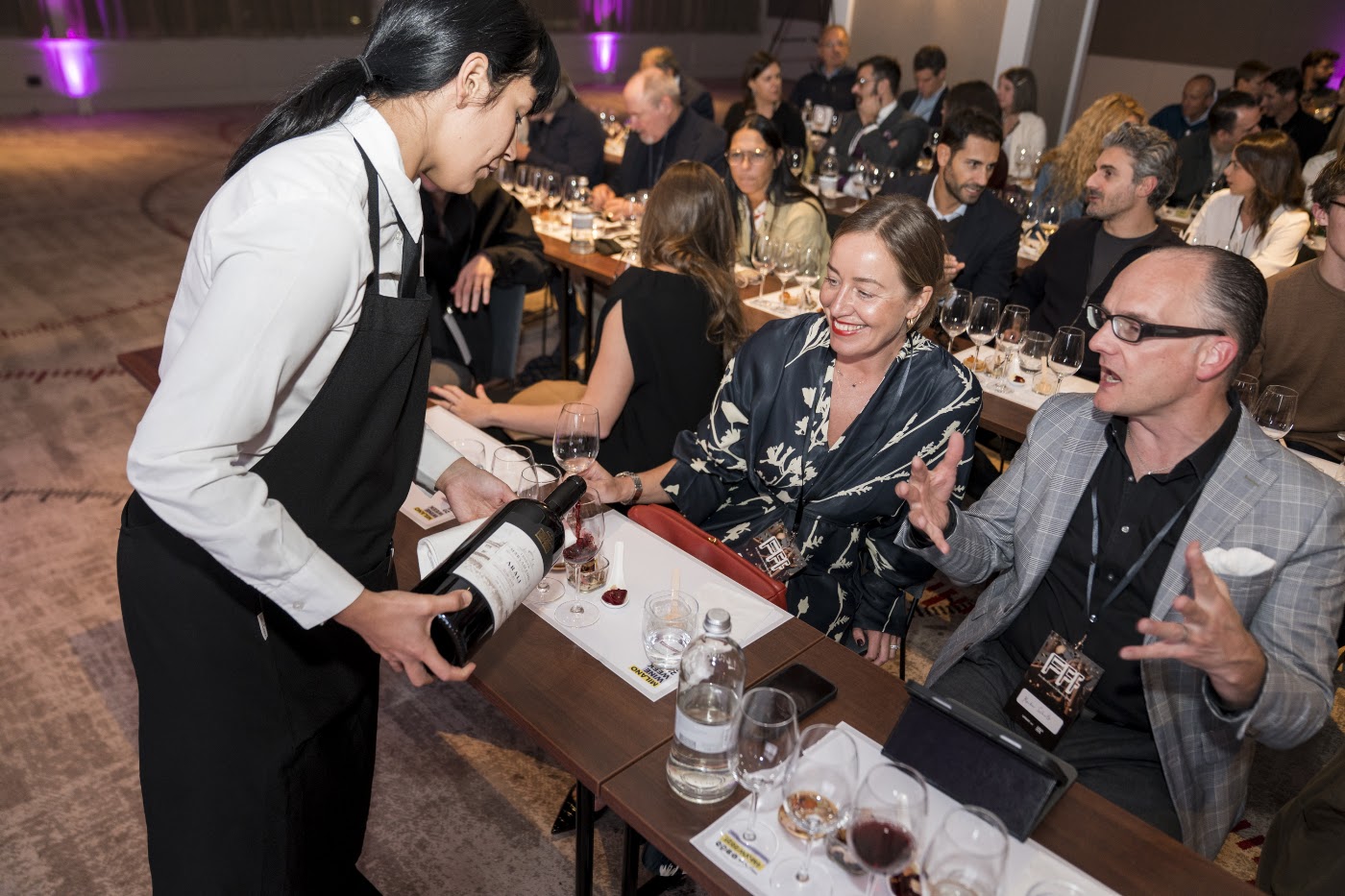 Global FFF dinner, wines poured by an Italian sommelier