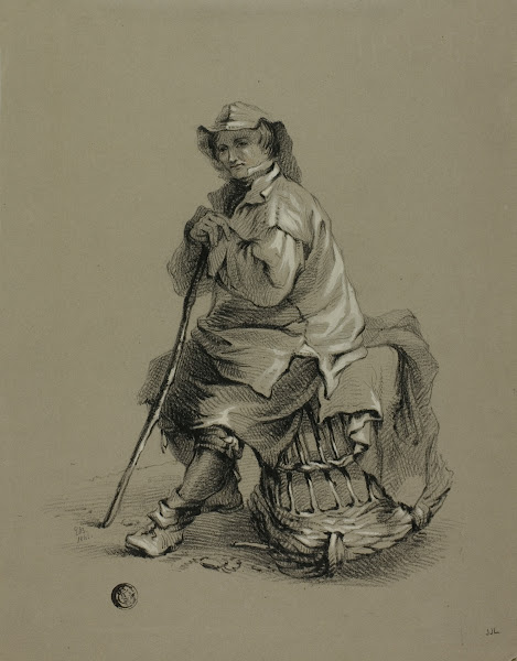 Fisherman Seated on Lobster Pot 19th century