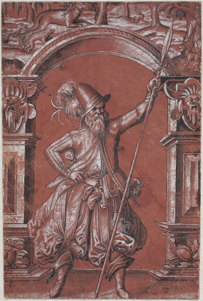 A Swiss Guard Before An Ornamental Arch 1568