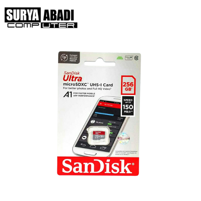 MICRO SD SANDISK 256 GB 150 MBPS