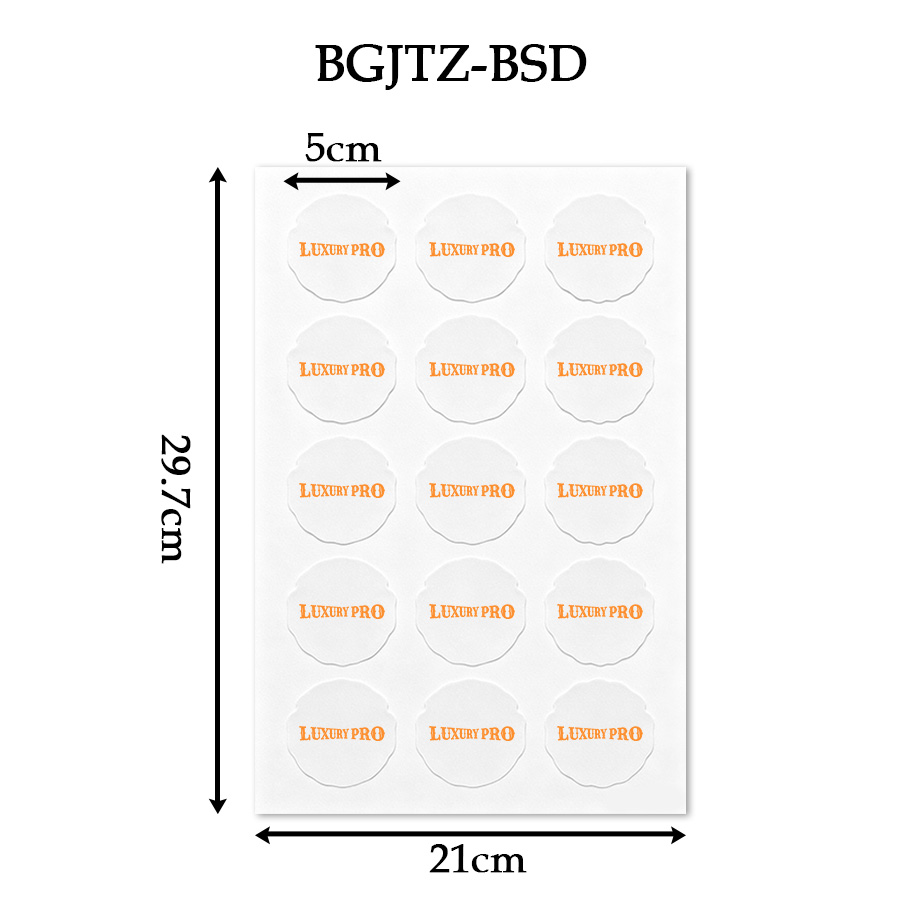 Adhesive sticker - white base