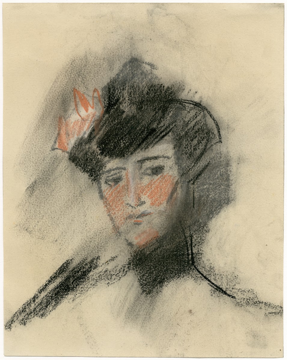 Hoofd van jonge vrouw 1910