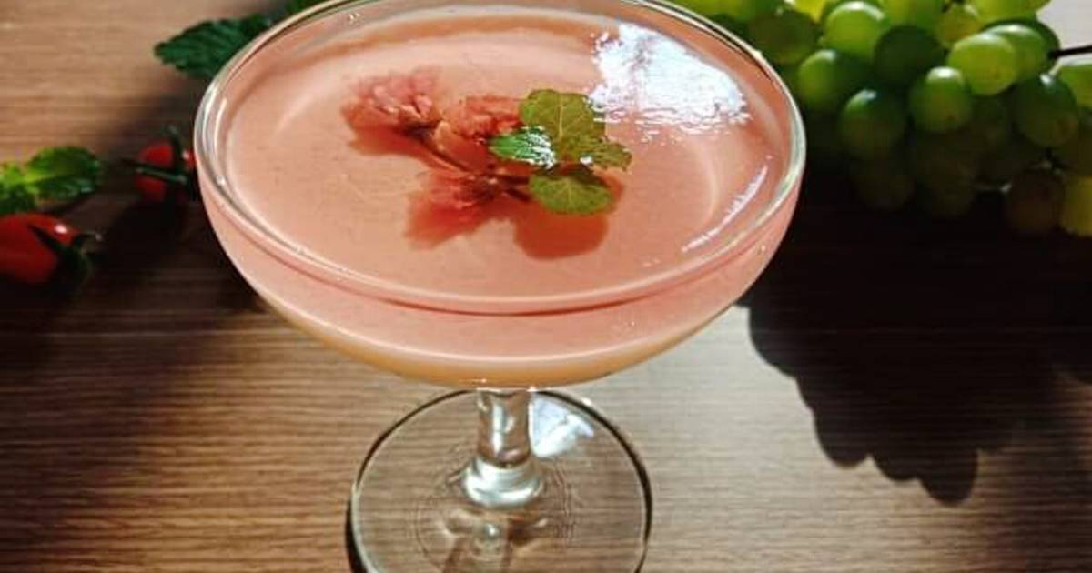Pudding kem sữa hoa anh đào muối