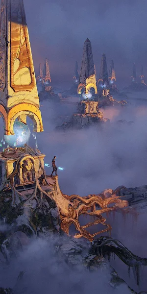 Fantasy Landscape, Science Fiction, Concept Art, Digital Art 4K Wallpaper Background