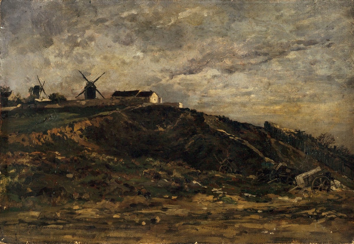 Les moulins de Montmartre  versant nord 1865