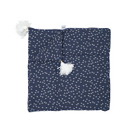 Children's blanket Twins muslin 90x90 insulated with tassels Constellation dark blue