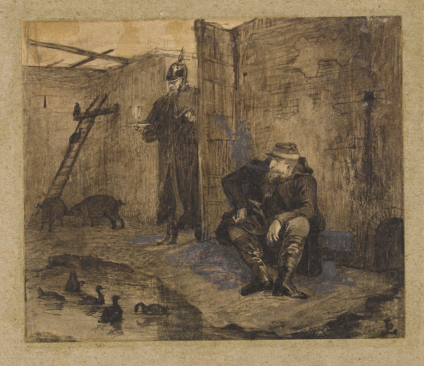 Un soldat prussien lui apporta un verre deau 1879
