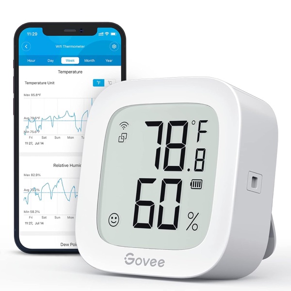 Govee Termohigrómetro WiFi Interior con Alertas en Tiempo Real