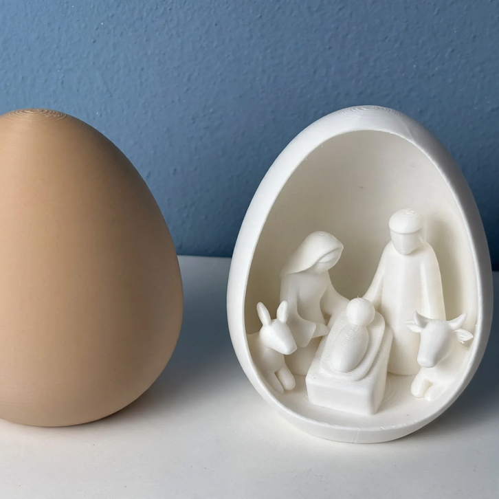 Decorative nativity figure made of PLA in 3D printing