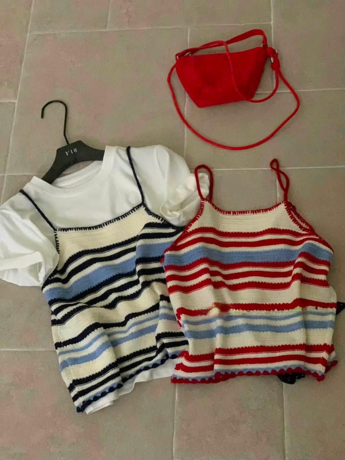 Áo len hai dây sọc ngang XONXEN SHOP F035 – Image 3
