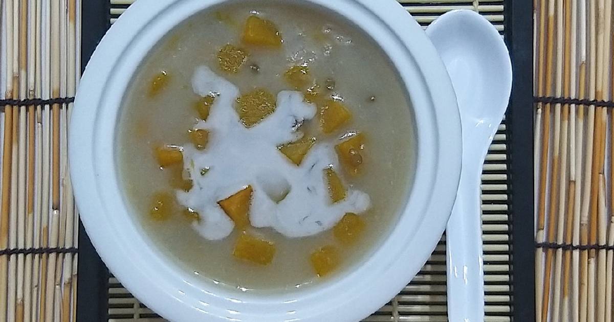 Chè bí đỏ đậu xanh cốt dừa