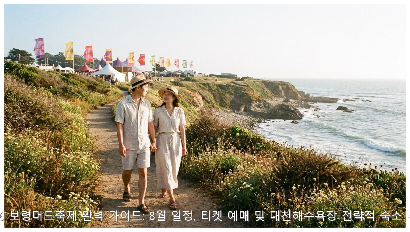 2026 보령머드축제 완벽 가이드: 8월 일정, 티켓 예매 및 대천해수욕장 전략적 숙소 분석 핵심 안내 및 분석 인포그래픽 (3)