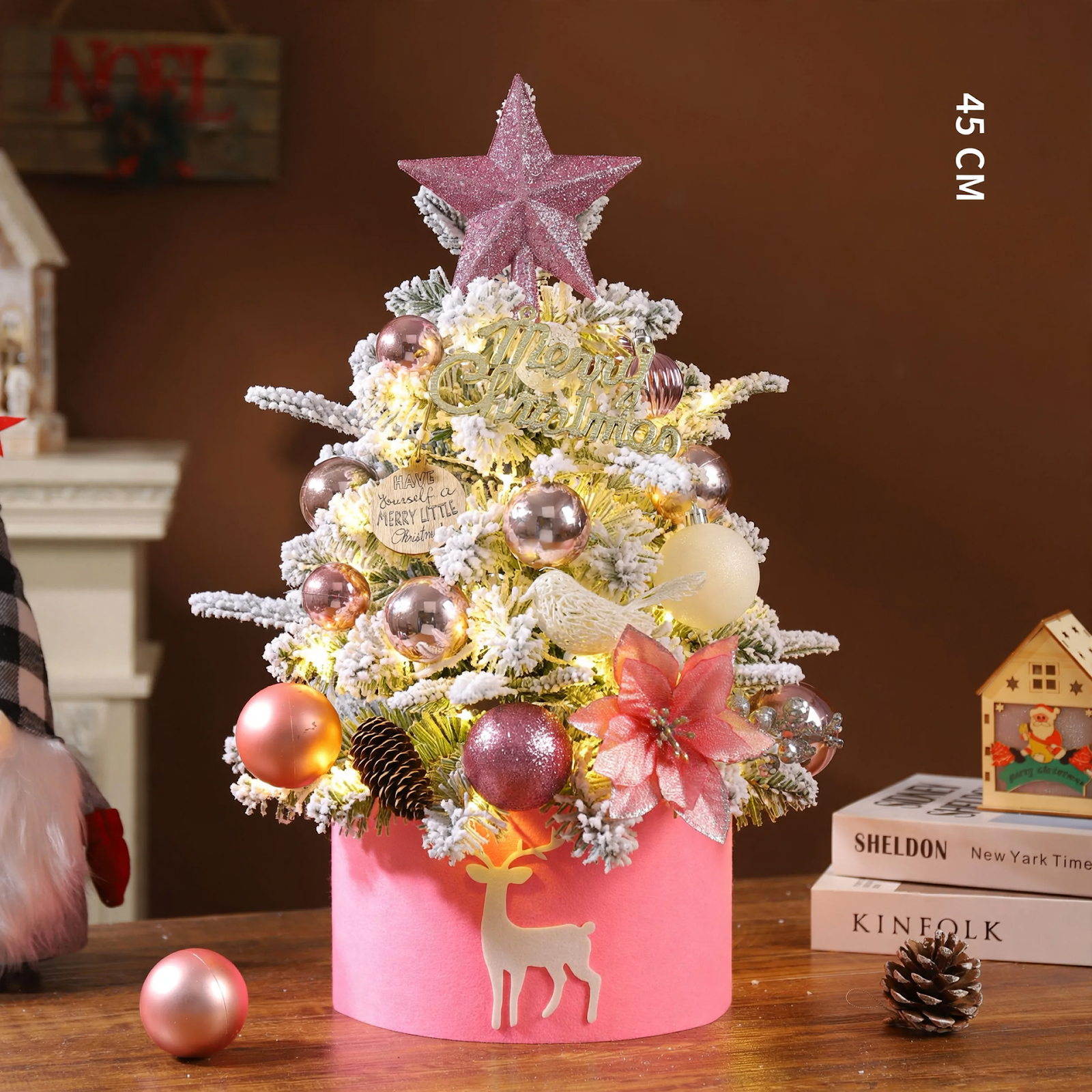 Mini Christmas tree for the table, 45-60 cm, flocked