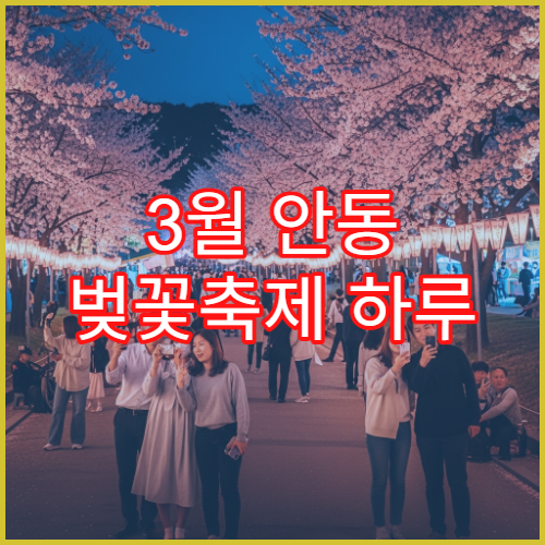 3월 안동 벚꽃축제 하루 완벽 동선 초보자용 시간표