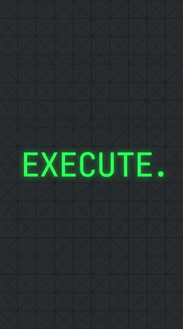 Charcoal Dark Mode Grid Execute Terminal Background - Free mobile Wallpaper