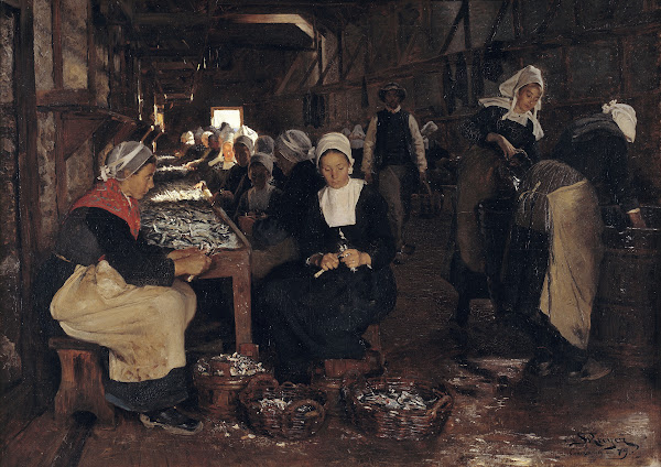 A Sardine Cannery in Concarneau 1879