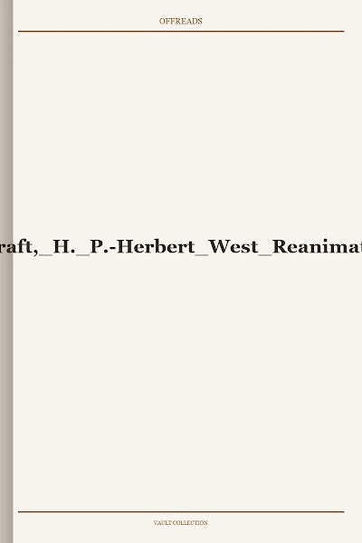 Herbert West Reanimator