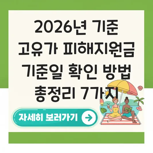 고유가 피해지원금 기준일 확인 방법