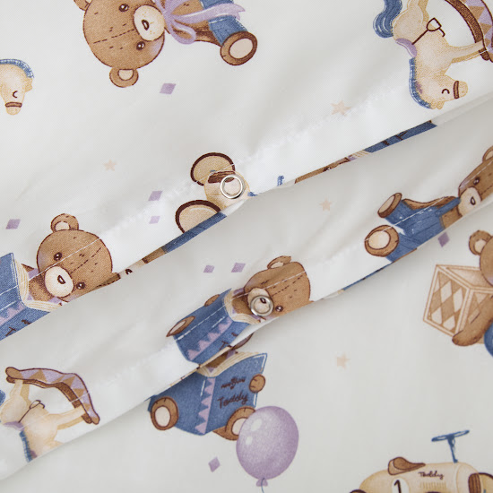 Детское сменное постельное белье 4 эл Twins Satin Limited Teddy Bears бежевый светлый