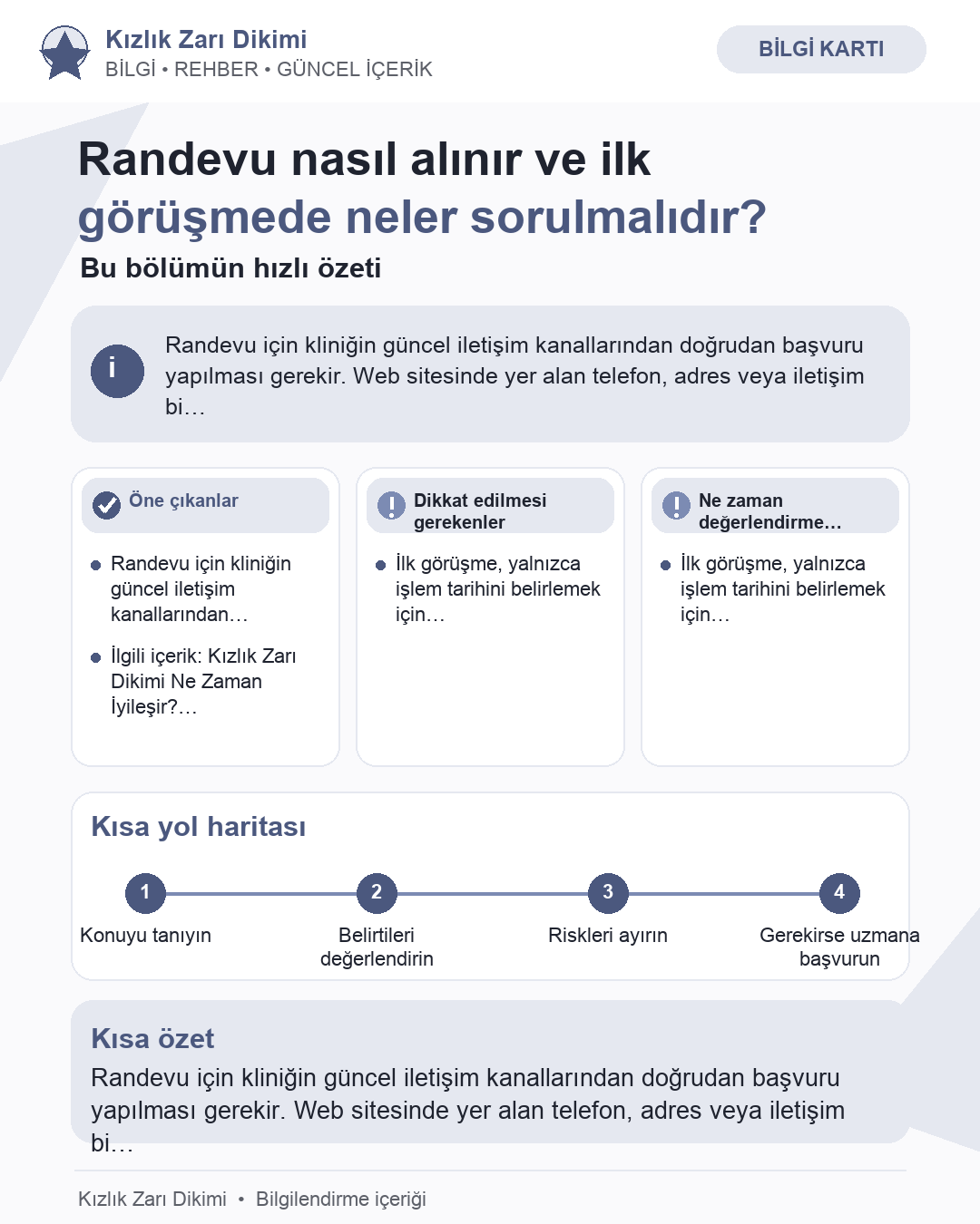 Randevu nasıl alınır ve ilk görüşmede neler sorulmalıdır?