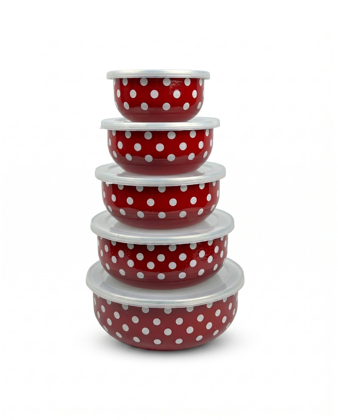 Recipiente En Peltre Con Tapa Plastica X 5Pcs 10/12/14/16/18Cm -240/440/740/1000/1500Ml